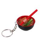 Chaveiro Mini Ramen Bowl com pauzinhos, macarrão de PVC 4x3cm