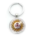 Chaveiro Monograma IHS Iesus Hominum Salvator Latim de "Jesus Salvador dos Homens" Igreja Católica Jesuítas