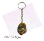 Chaveiro Natural De Pedra Olho De Tigre - Proteção Chaveiro Natural De Pedra Olho De Tigre - Proteção