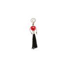 Chaveiro Obaluae com Xaxara Vermelho, Preto e Branco
