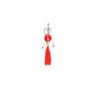 Chaveiro Ogum Vermelho com Espada em Murano 16 Cm