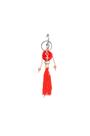 Chaveiro Ogum vermelho murano 16 cm