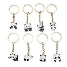 Chaveiro Panda ondulado à mão em liga esmaltada Chaveiro Panda ondulado à mão em liga esmaltada