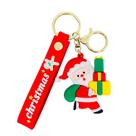 Chaveiro Papai Noel em PVC com alça de Natal de 5,2 cm