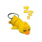 Chaveiro Patinho Sonolento Articulado Fidget Toy Fofo Flexível para Relaxar e Decorar - Chaveiro Patinho Sonolento Articulado Fidget Toy Fofo Flexível para Relaxar e Decorar -