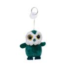 Chaveiro Pelucia Para Carro Com Ventosa Coruja Verde 14cm -