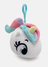 Chaveiro pelucia uni branco puket cor:lilas