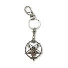 Chaveiro Pentagrama Invertido Bode Metal Níquel 13 Cm Chaveiro Pentagrama Invertido Bode Metal Níquel 13 Cm