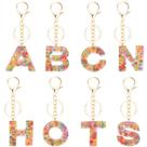 Chaveiro Personalizados 26 Letras Pendente Para Mulheres Resina Chaveiros Meninas Acessório Bolsa