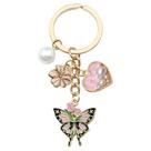 Chaveiro Pink Butterfly Heart Acessório para meninas Chaveiro Pink Butterfly Heart Acessório para meninas