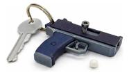 Chaveiro Pistola Funcional Lança Bola Antiestresse Realista Preto Chaveiro Pistola Funcional Lança Bola Antiestresse Realista Preto