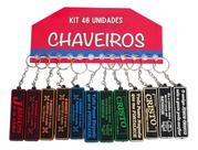 Chaveiro Placa Dupla Face Versículos Bíblico Kit C/48 Brinde