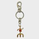 Chaveiro Pomba Gira Tridente Dourado 13 Cm Metal