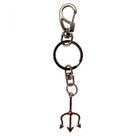 Chaveiro Pomba Gira Tridente Niquel Luxo 13 cm Metal