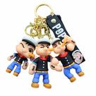 Chaveiro Popeye Cartoon Silicone Figure Chaveiro