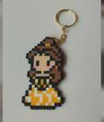Chaveiro princesa Bela (Bela e a Fera) pixel art