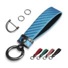Chaveiro QBUC Carbon Fiber Style Microfiber Leather Blue