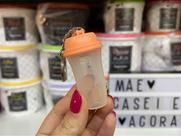 Chaveiro Quick Shake - Acessório Tupperware Transparente e Salmão