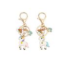 Chaveiro Rainbow Unicorn, acrílico, pingente de pônei, chaveiro