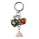 Chaveiro Retro Dice 8 Ball & Triangular Charm Elegante