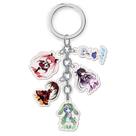 Chaveiro Set Date A Live, figuras de acrílico Chibi de 5 caracteres