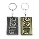 Chaveiro Sherlock Holmes 221B Retro Alloy Chaveiro