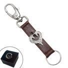 Chaveiro SLIM Country Pingentes Personalizado 2 Corações Formato Cavalo Fecho Mosquetão