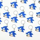 Chaveiro Sonic Borracha 10un Lembrancinha Festa Aniversário Tema Menino