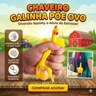 Chaveiro Squish Fidget Toy Galinha De Apertar Ovo Antistress