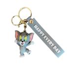 Chaveiro Tom e Jerry Jerry Mouse Porta-chaves de desenho animado em PVC
