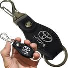 Chaveiro Toyota Couro Preto Premium Acessório Chave Carro Bolsa Mosquetão Metal Chaveiro Toyota Couro Preto Premium Acessório Chave Carro Bolsa Mosquetão Metal