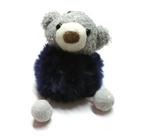 Chaveiro ursinho e pompom azul