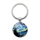 Chaveiro Van Gogh Starry Night com pingente de liga de pedras preciosas