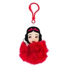 Chaveiro vermelho pom pom princesa branca de neve 10cm - disney