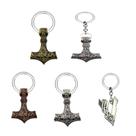 Chaveiro vintage com pingente de runa viking em estilo nórdico retrô