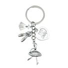 Chaveiro Vintage Silver Ballet Girl Dance para bolsas e presentes