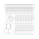 Chaveiros De Acrílico Transparente: Discos Circulares Transparentes Para Fabricação De Joias DIY, Chaveiros De Acrílico Transparente: Discos Circulares Transparentes Para Fabricação De Joias DIY,