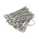 Chaveiros de arame de aço inoxidável, pacote bayite de 2 mm (100)