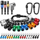 Chaveiros Drill Bit Holder Threlaco 18 unidades com adaptador de 3 soquetes