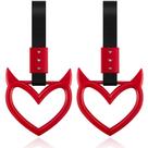Chaveiros Fabbay Heart Handle, 2 peças, acessório para carro, vermelho