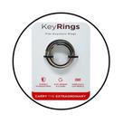 Chaveiros KEY SMART Flat Metal Slim Durable, pacote com 3
