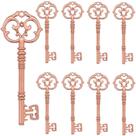 Chaveiros vintage Aokbean, 20 peças de metal, 8 cm, ouro rosa