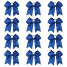Cheer Bows DEEKA, 12 peças, 18 cm, glitter, azul royal, meninas