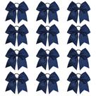 Cheer Bows DEEKA 12 peças de glitter de 18 cm para meninas e esportes de softball