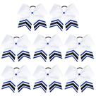 Cheer Bows DEEKA 8 peças brilhantes de 20 cm de largura para meninas e esportes de softball