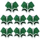 Cheer Bows DEEKA 8 peças brilhantes de 20 cm verde/preto para meninas