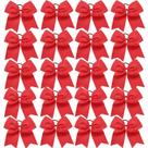 Cheer Bows Hipcheer Red para meninas, 20 peças de fita feita à mão de 20 cm