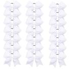 Cheer Bows Oaoleer 21 peças, 20 cm, branco, jumbo com suporte de rabo de cavalo