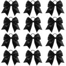 Cheer Hair Bows Caenagrion Sequin, preto, 7 polegadas, 12 unidades