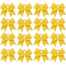Cheer Hair Bows OAOLEER 16 Large Yellow para meninas (8 polegadas)